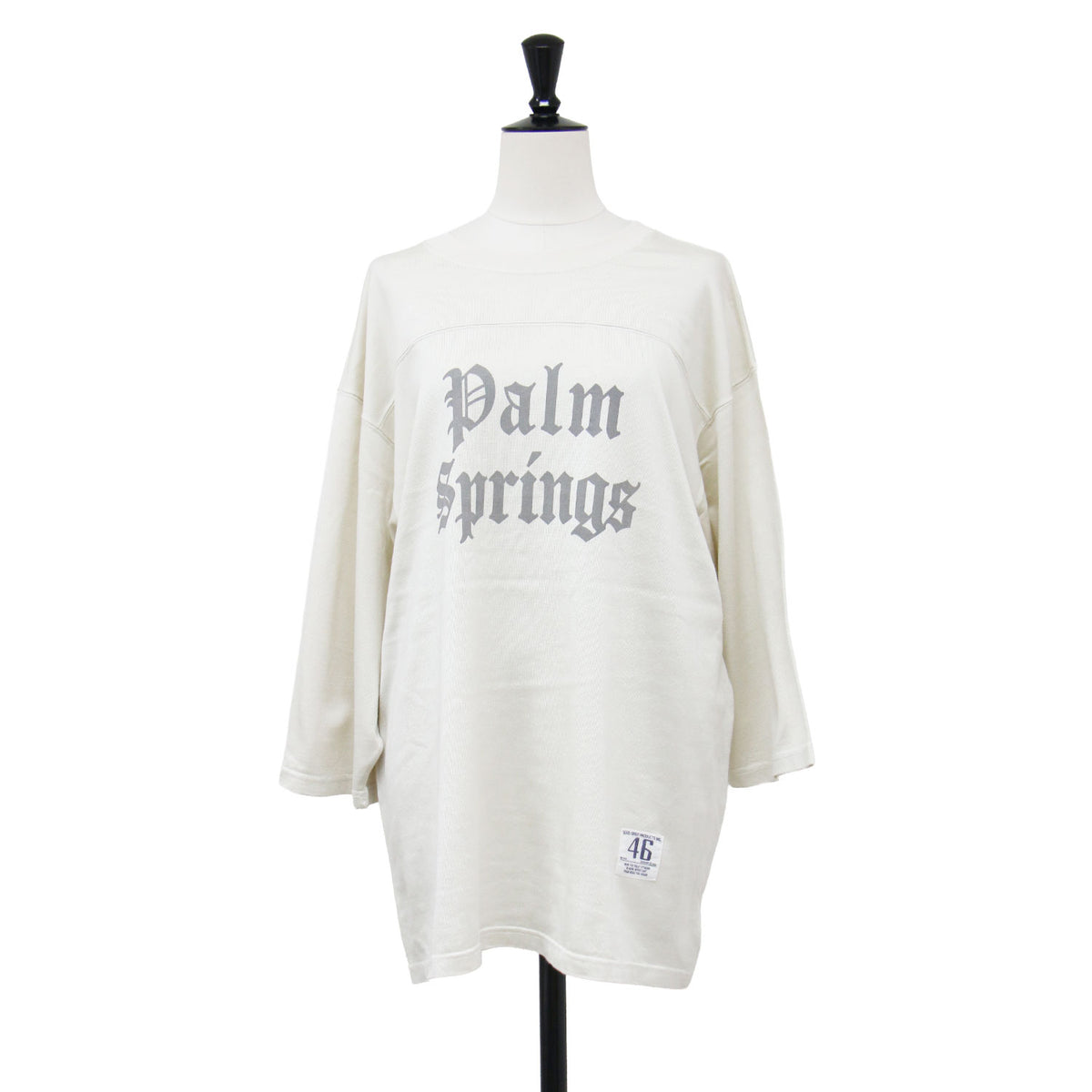 25秋冬 グラフィックプリント フットボールTシャツ / 25070560214030 / カットソー 七分袖 クルーネック ワイド コットン