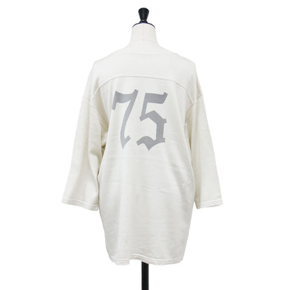 25秋冬 グラフィックプリント フットボールTシャツ / 25070560214030 / カットソー 七分袖 クルーネック ワイド コットン