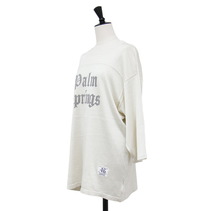 25秋冬 グラフィックプリント フットボールTシャツ / 25070560214030 / カットソー 七分袖 クルーネック ワイド コットン