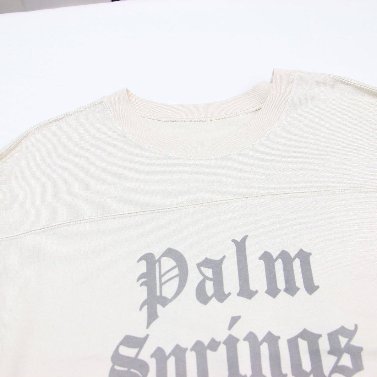 25秋冬 グラフィックプリント フットボールTシャツ / 25070560214030 / カットソー 七分袖 クルーネック ワイド コットン