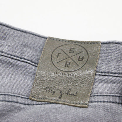 × SURT 別注 25春夏 クラシック フレアデニム / CLASSIC FLARE DENIM フルレングス ブーツカット ダメージ加工 レザーパッチ ストレッチ コットン ウォッシャブル