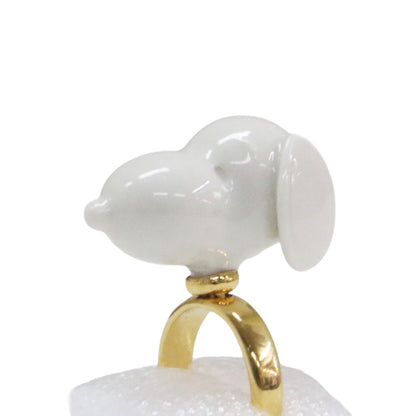 × PEANUTS 25春夏 スヌーピー リング / SNOOPY RING 指輪 ポーセリン セラミック K18コーティング