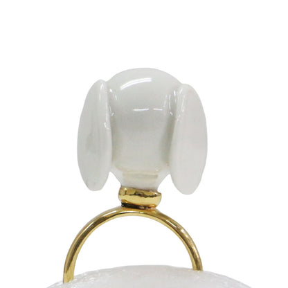 × PEANUTS 25春夏 スヌーピー リング / SNOOPY RING 指輪 ポーセリン セラミック K18コーティング