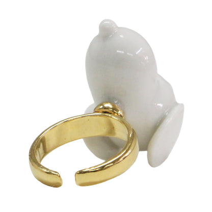 × PEANUTS 25春夏 スヌーピー リング / SNOOPY RING 指輪 ポーセリン セラミック K18コーティング