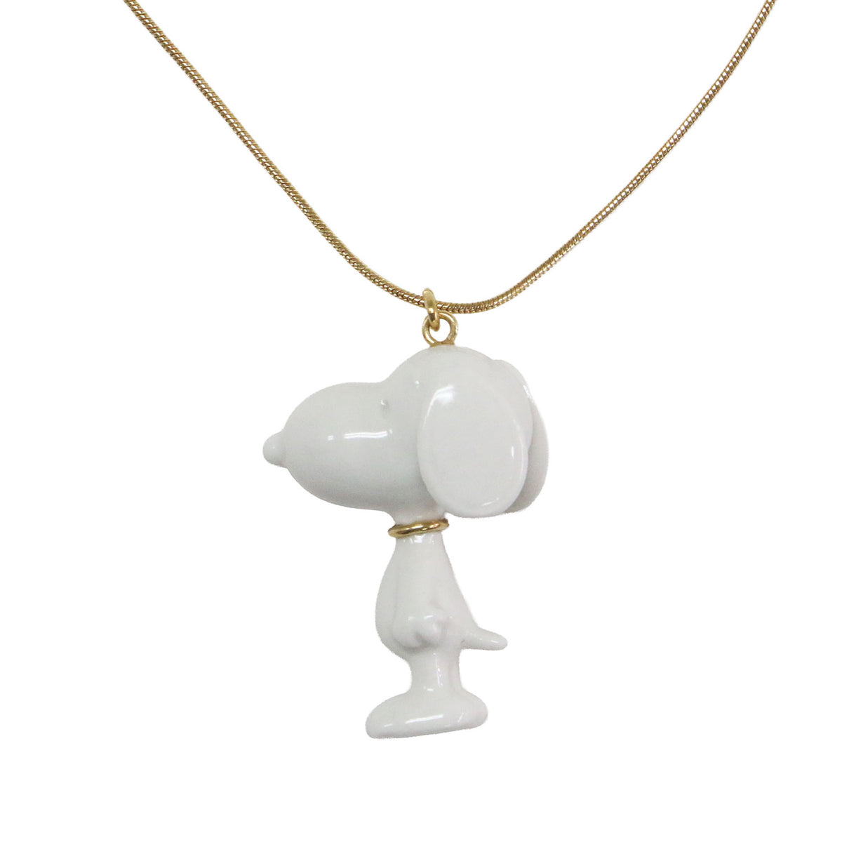 × PEANUTS 25春夏 スヌーピー ペンダント / SNOOPY PENDANT ネックレス セラミック サークルプレート K18コーティング ポーセリン