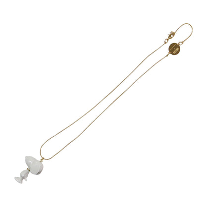 × PEANUTS 25春夏 スヌーピー ペンダント / SNOOPY PENDANT ネックレス セラミック サークルプレート K18コーティング ポーセリン