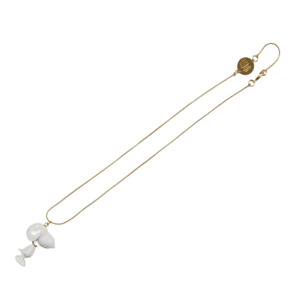 × PEANUTS 25春夏 スヌーピー ペンダント / SNOOPY PENDANT ネックレス セラミック サークルプレート K18コーティング ポーセリン