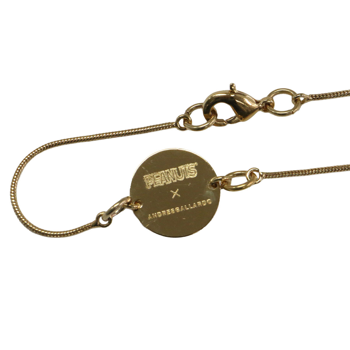 × PEANUTS 25春夏 スヌーピー ペンダント / SNOOPY PENDANT ネックレス セラミック サークルプレート K18コーティング ポーセリン