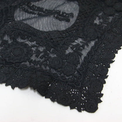 チュールレース トートバッグ / ダブルハンドル ショルダー シアー ブランドロゴ 刺繍