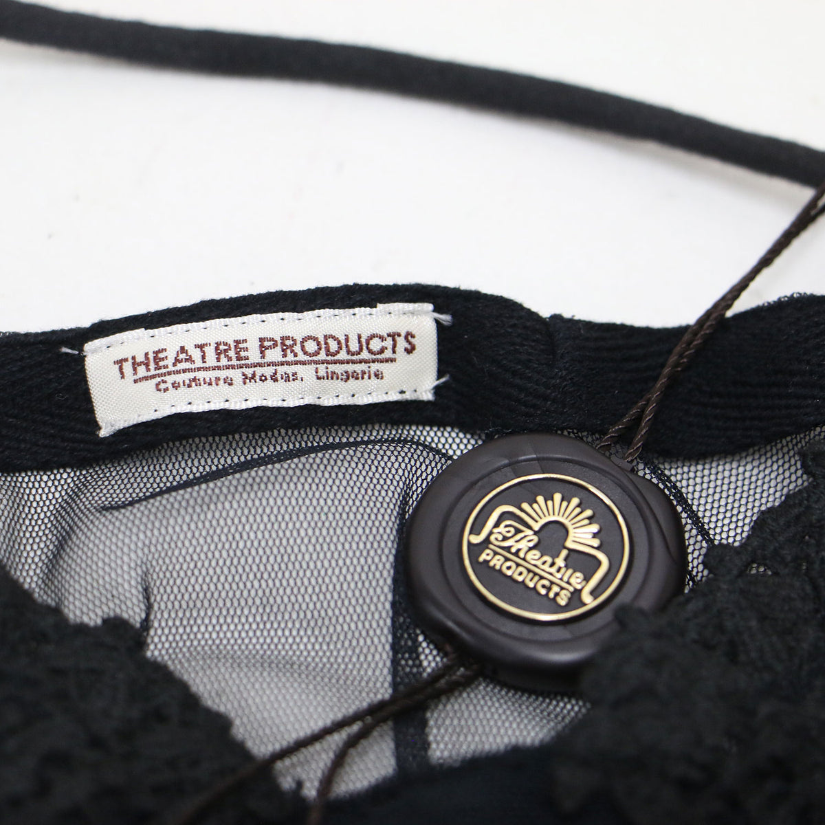 チュールレース トートバッグ / ダブルハンドル ショルダー シアー ブランドロゴ 刺繍