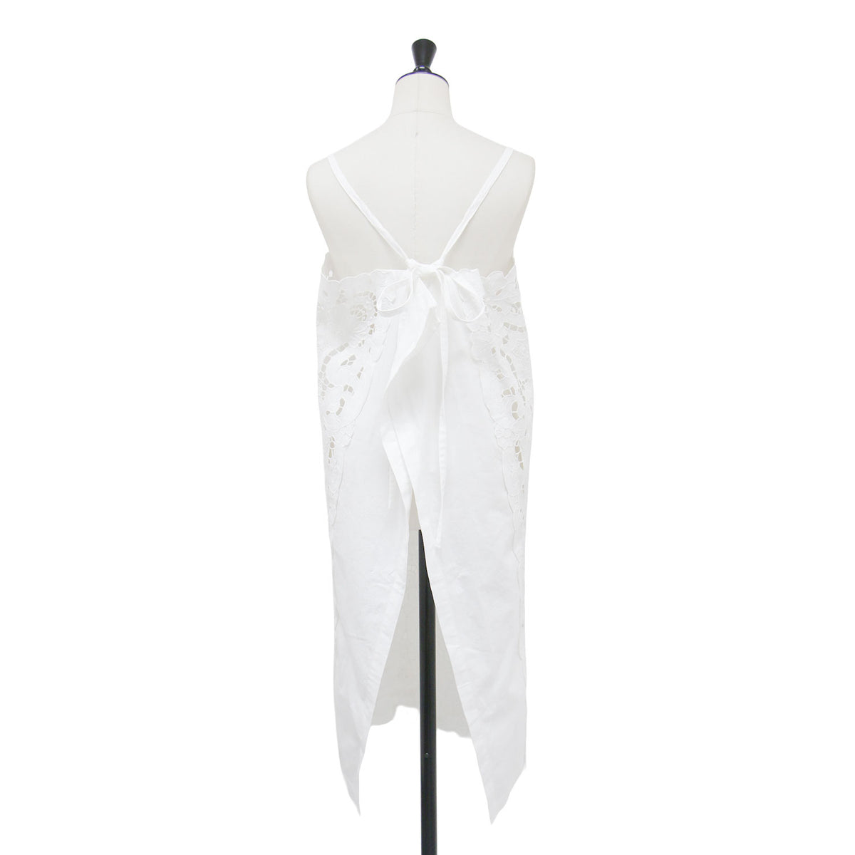 25秋冬 カットワーク パーツ テーブルクロス エプロンドレス / cutwork parts tablecloth aprondr H0-00-7045 / キャミソール ノースリーブ 花柄 ラップ コットン リネン ウォッシャブル