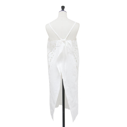 25秋冬 カットワーク パーツ テーブルクロス エプロンドレス / cutwork parts tablecloth aprondr H0-00-7045 / キャミソール ノースリーブ 花柄 ラップ コットン リネン ウォッシャブル