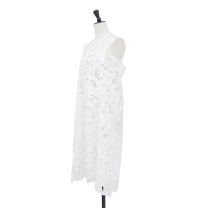 25秋冬 カットワーク パーツ テーブルクロス エプロンドレス / cutwork parts tablecloth aprondr H0-00-7045 / キャミソール ノースリーブ 花柄 ラップ コットン リネン ウォッシャブル