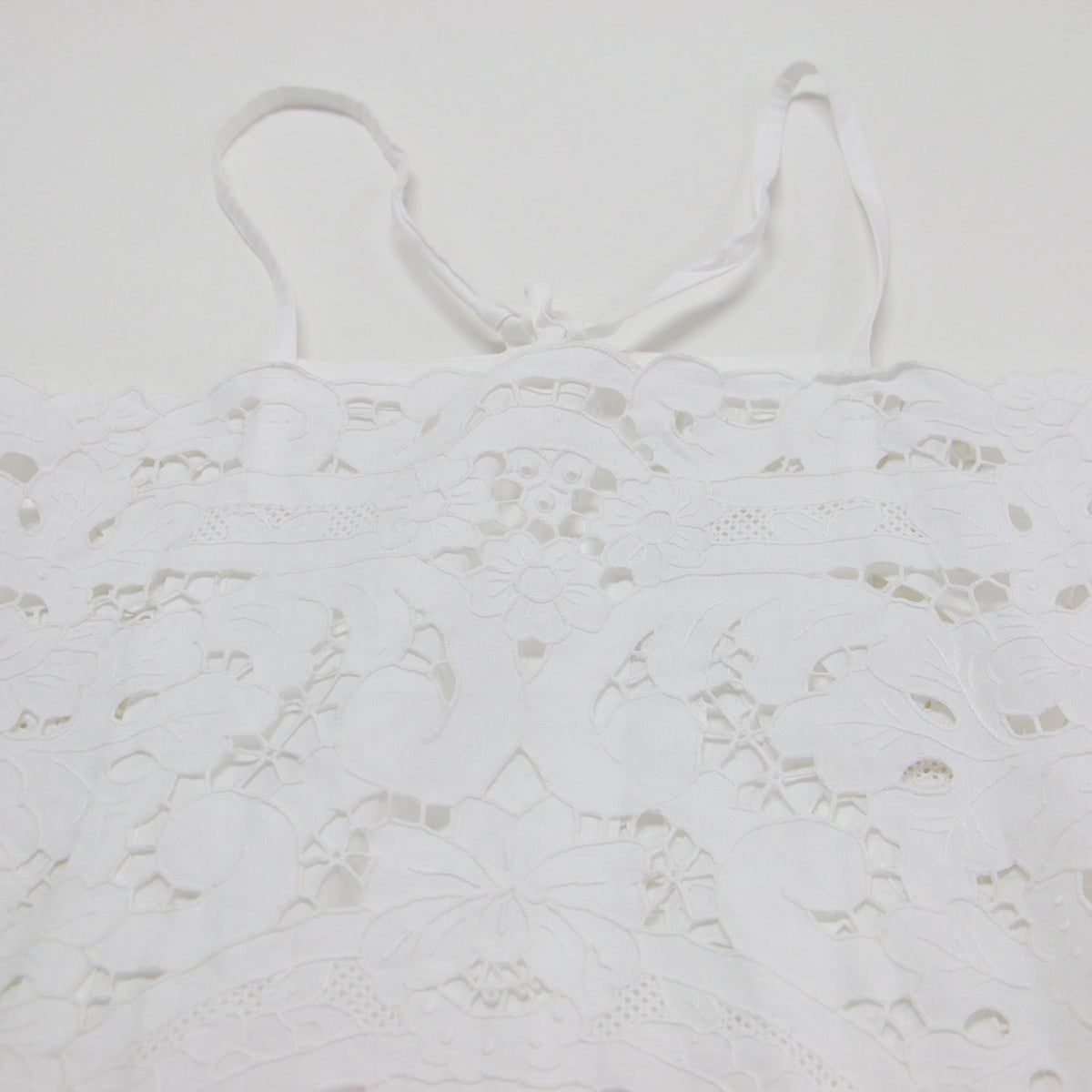 25秋冬 カットワーク パーツ テーブルクロス エプロンドレス / cutwork parts tablecloth aprondr H0-00-7045 / キャミソール ノースリーブ 花柄 ラップ コットン リネン ウォッシャブル