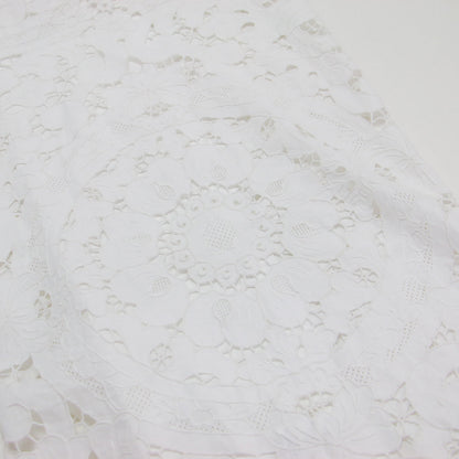 25秋冬 カットワーク パーツ テーブルクロス エプロンドレス / cutwork parts tablecloth aprondr H0-00-7045 / キャミソール ノースリーブ 花柄 ラップ コットン リネン ウォッシャブル