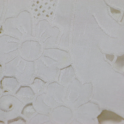 25秋冬 カットワーク パーツ テーブルクロス エプロンドレス / cutwork parts tablecloth aprondr H0-00-7045 / キャミソール ノースリーブ 花柄 ラップ コットン リネン ウォッシャブル