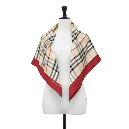 ノバチェック ネックスカーフ / バンダナ 正方形 ロゴ シルク