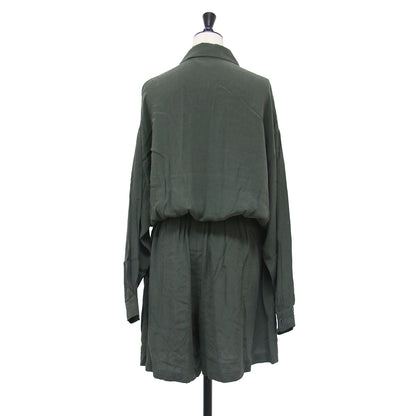 25春夏 サテン ショーツ オールインワン / 25030520106010 / シャツ 長袖 スキッパー カシュクール フレア