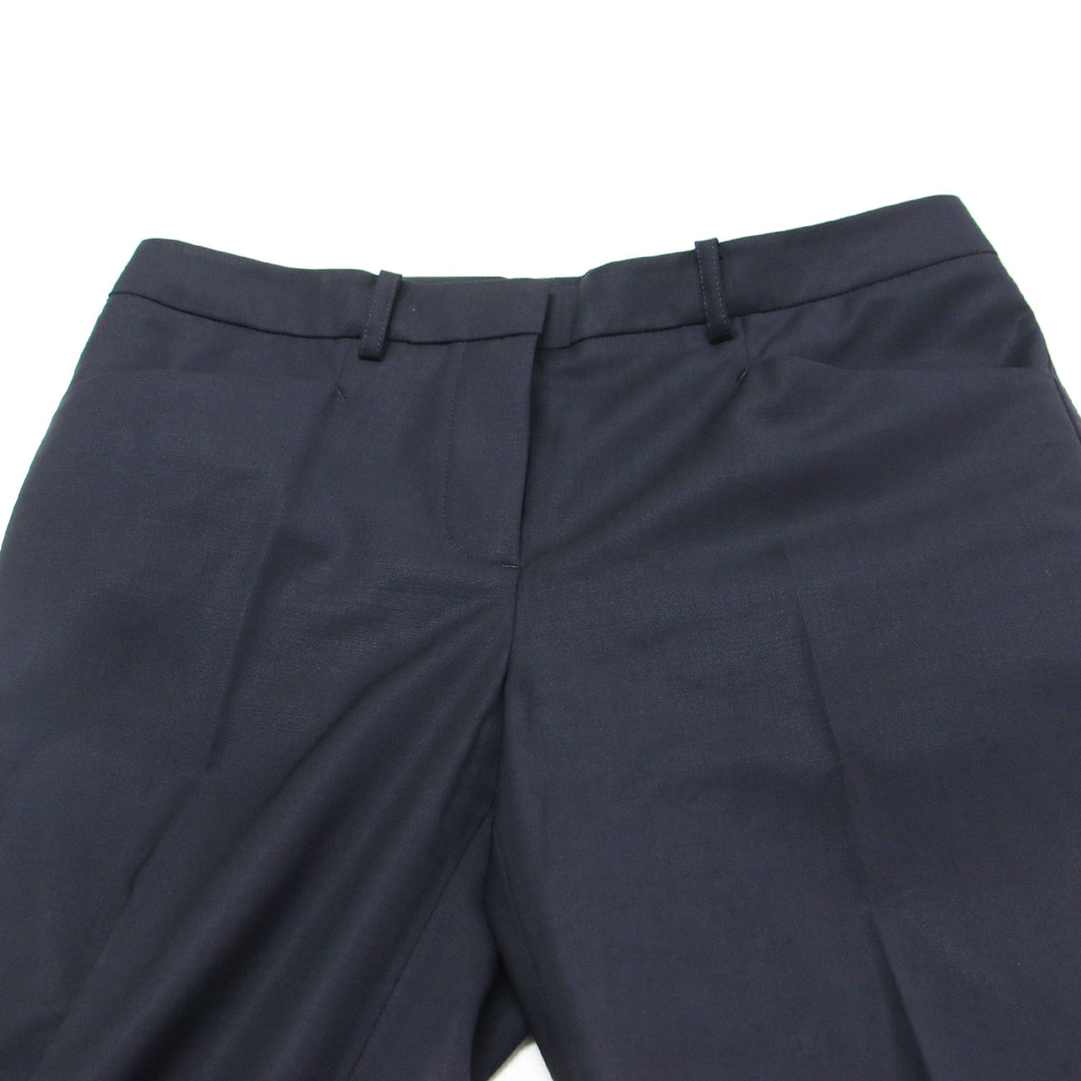 テーパードパンツ / クロップド丈 センタープレス 光沢 薄手 ウール
