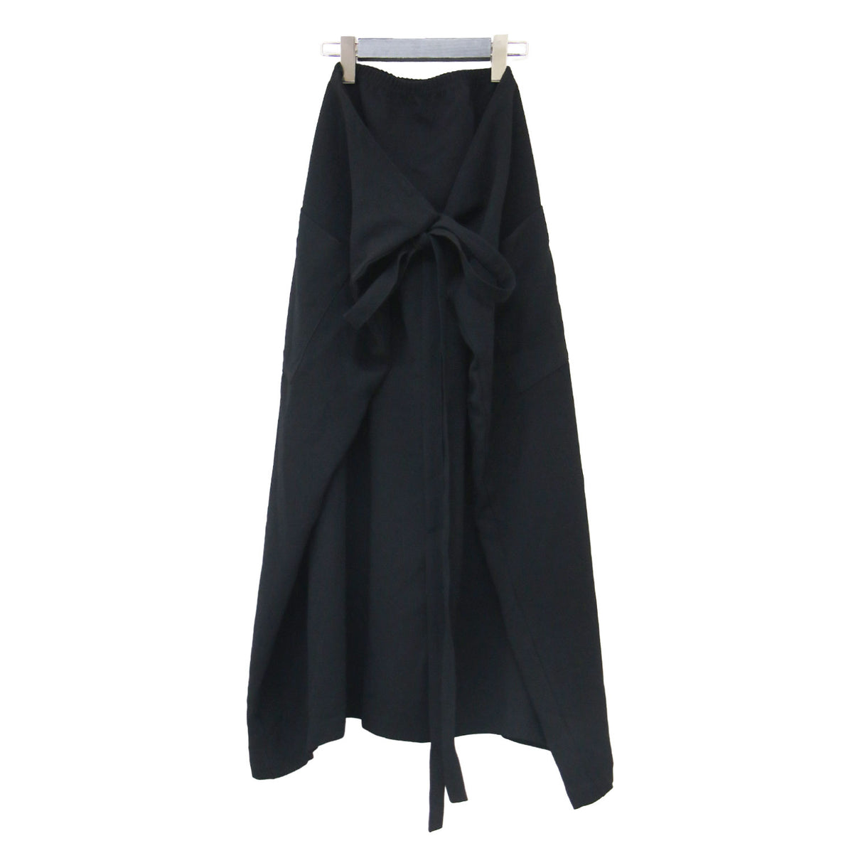 26春夏 ジョーゼット ウエストゴム ダブルラップスカート / MINA DOUBLE WRAP SKIRT 14502-249-1316-1 / ロング丈 ストレート リボン