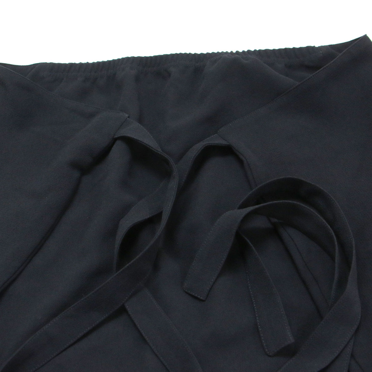 26春夏 ジョーゼット ウエストゴム ダブルラップスカート / MINA DOUBLE WRAP SKIRT 14502-249-1316-1 / ロング丈 ストレート リボン
