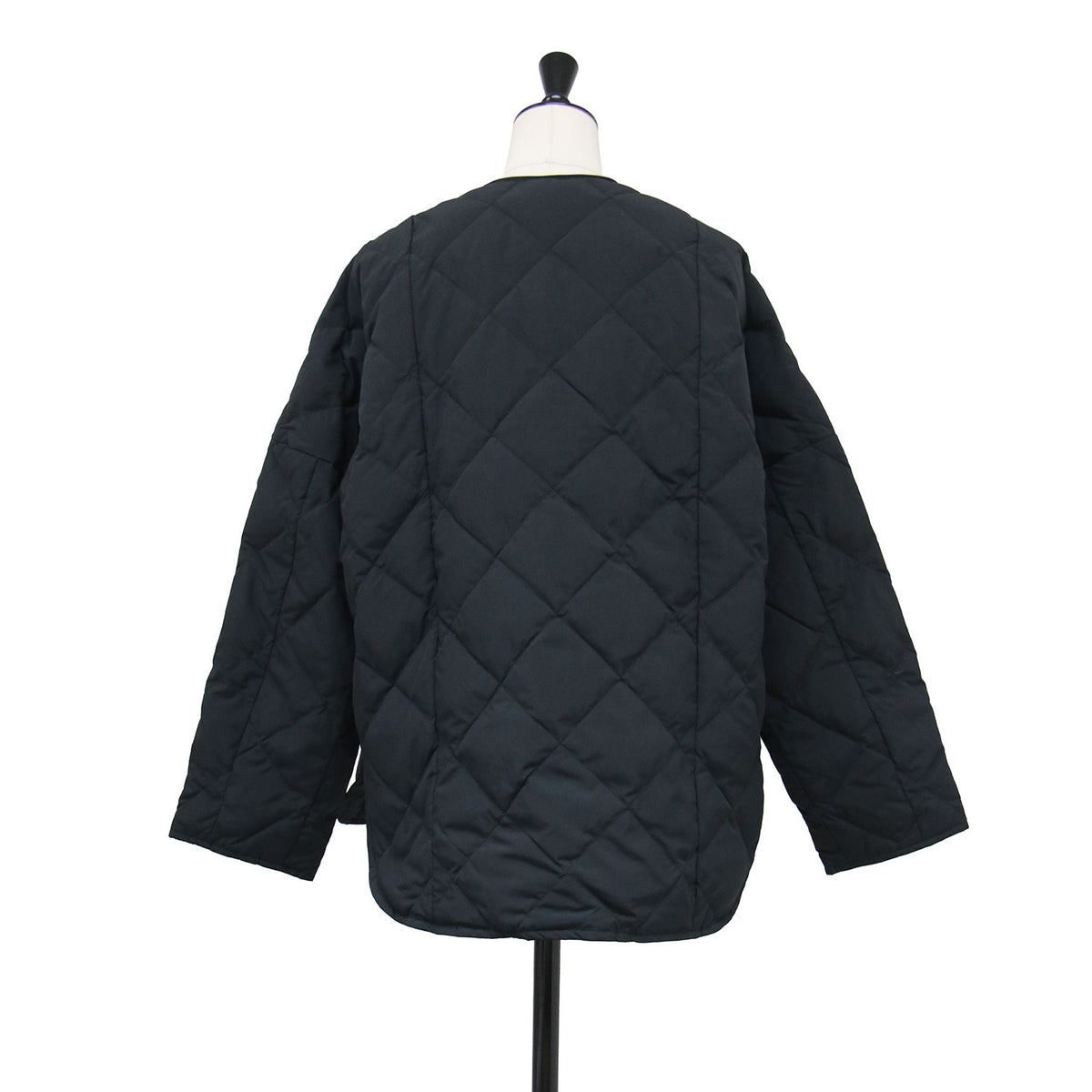 × UNFILO 25秋冬 ノーカラー キルティング ジャケット / ブルゾン 長袖 クルーネック ラグラン ナイロン