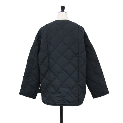 × UNFILO 25秋冬 ノーカラー キルティング ジャケット / ブルゾン 長袖 クルーネック ラグラン ナイロン