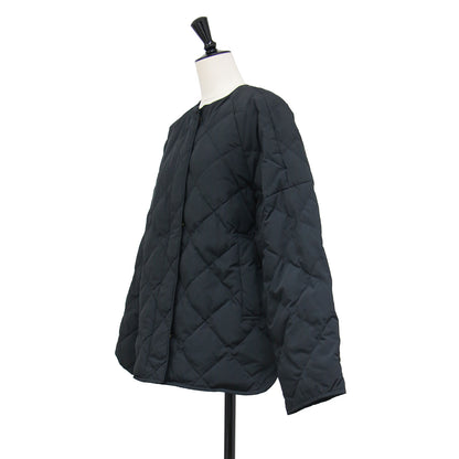 × UNFILO 25秋冬 ノーカラー キルティング ジャケット / ブルゾン 長袖 クルーネック ラグラン ナイロン