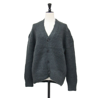 × Demi-Luxe BEAMS 別注カラー 24秋冬 5ゲージ 畦編み モヘヤ混 カーディガン / SL9W717 / 長袖 Vネック ボックスシルエット ドロップショルダー ウール