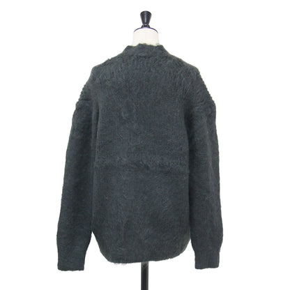 × Demi-Luxe BEAMS 別注カラー 24秋冬 5ゲージ 畦編み モヘヤ混 カーディガン / SL9W717 / 長袖 Vネック ボックスシルエット ドロップショルダー ウール