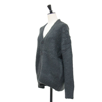 × Demi-Luxe BEAMS 別注カラー 24秋冬 5ゲージ 畦編み モヘヤ混 カーディガン / SL9W717 / 長袖 Vネック ボックスシルエット ドロップショルダー ウール
