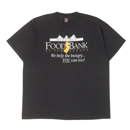 90s フードバンク メッセージプリント クルーネック Tシャツ / USA製 FRUIT OF THE LOOM