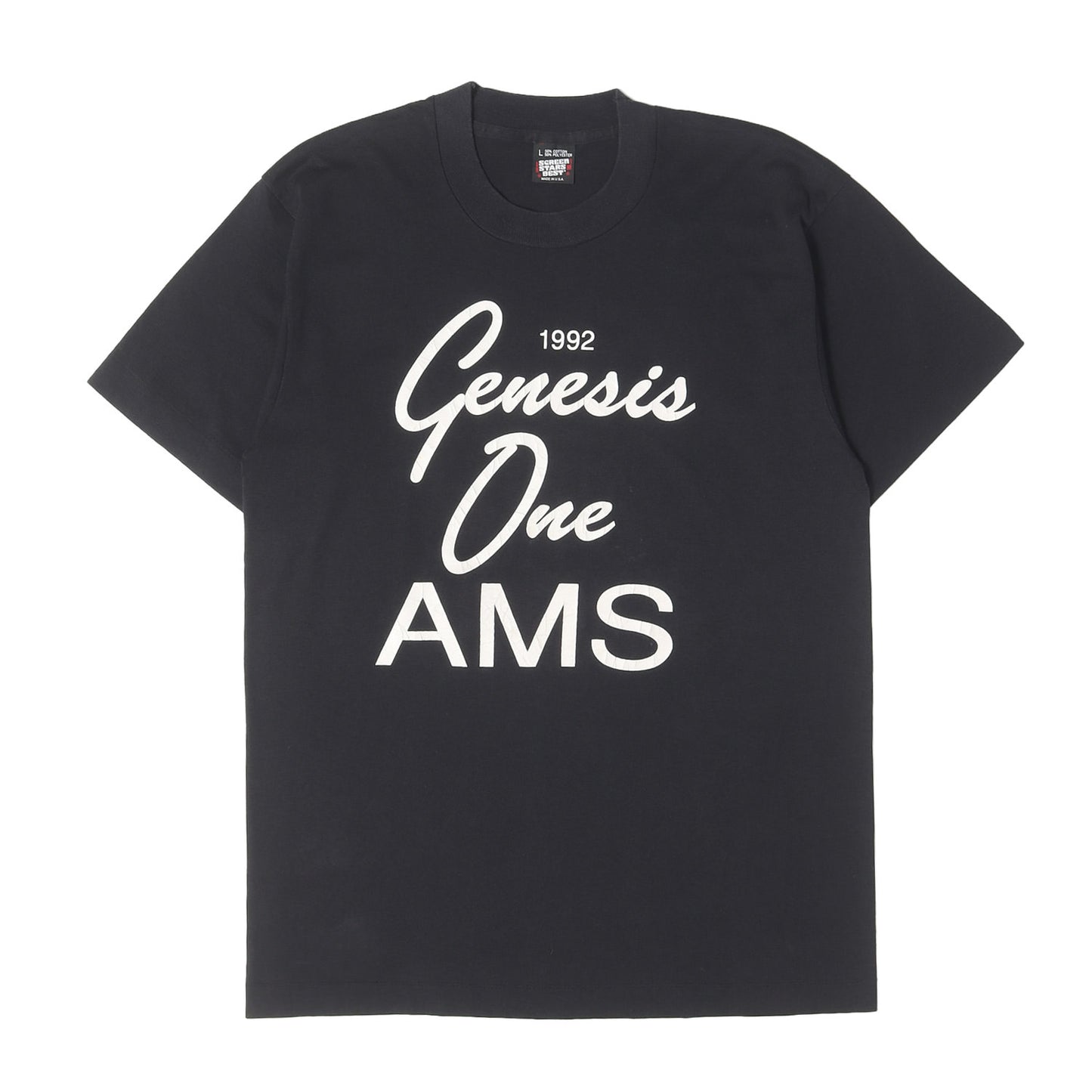 90s AMS メッセージプリント クルーネック Tシャツ / USA製 SCREEN STARS