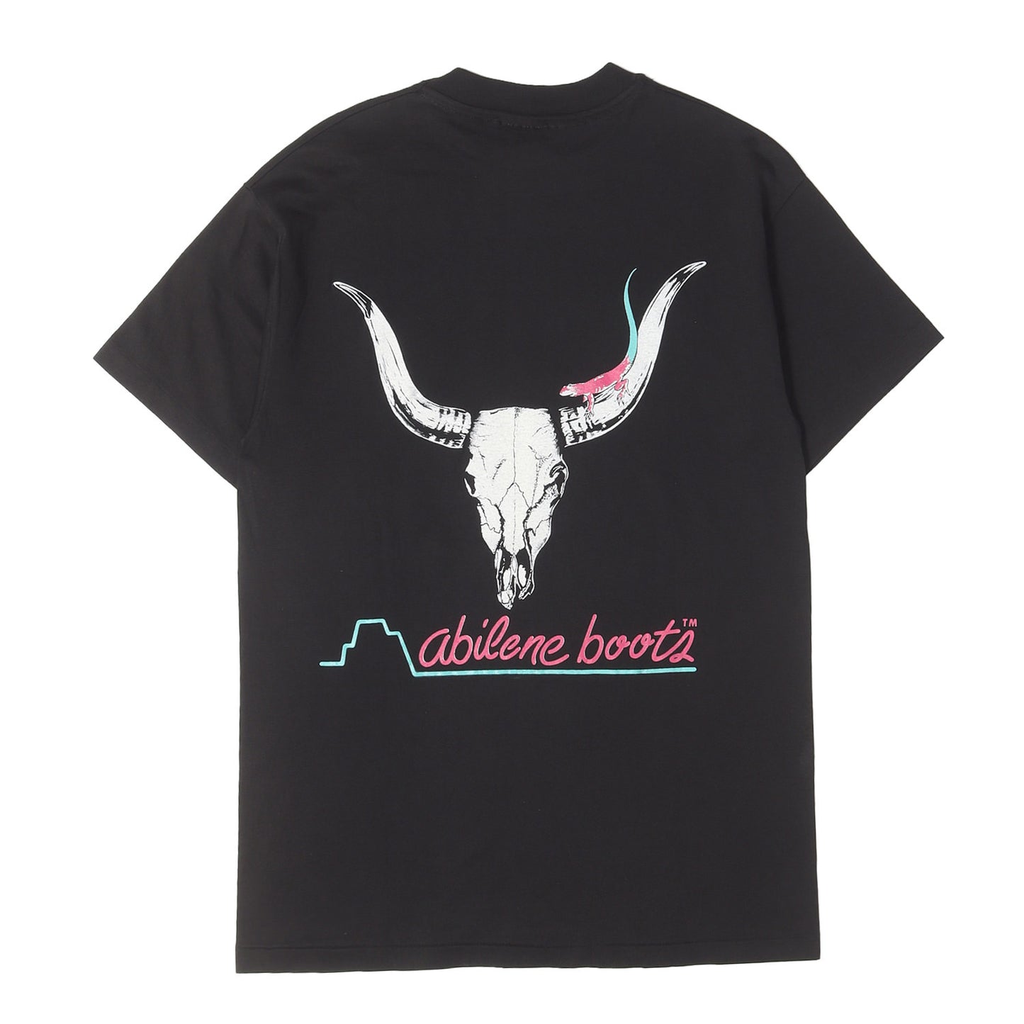 90s アビリーン・ブーツ バッファロースカル クルーネック Tシャツ / USA製 Hanes