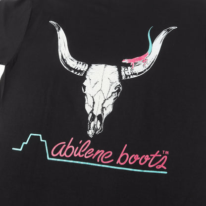90s アビリーン・ブーツ バッファロースカル クルーネック Tシャツ / USA製 Hanes