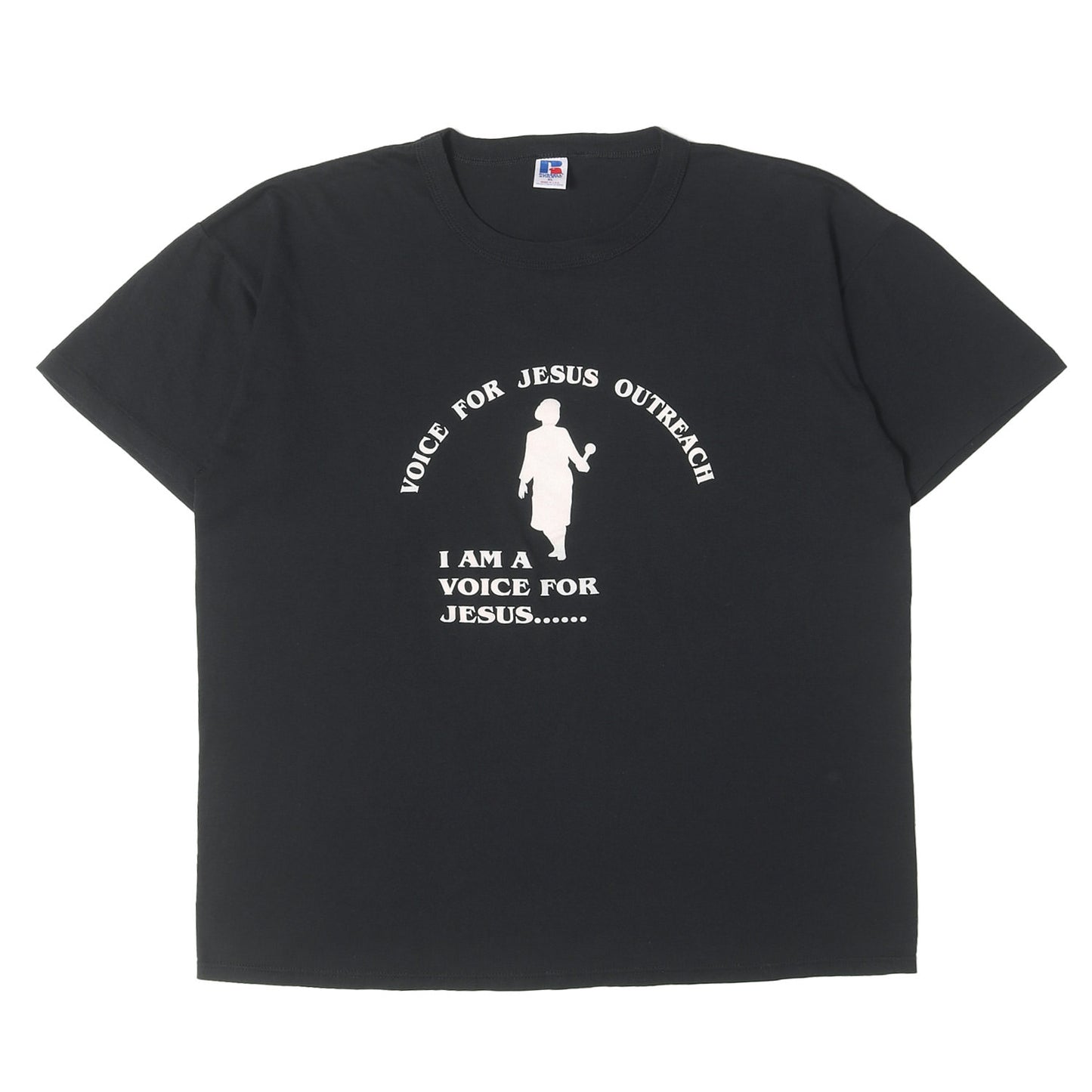 90s JESUS 両面プリント クルーネック Tシャツ / USA製 RUSSELL ATHLETIC
