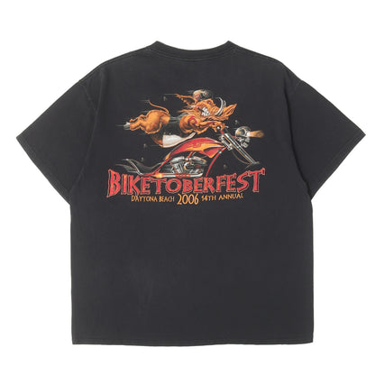 00s BIKETOBERFEST 2006 アイアンクロス ワイルドピッグ クルーネック Tシャツ / エルサルバドル製 DELTA