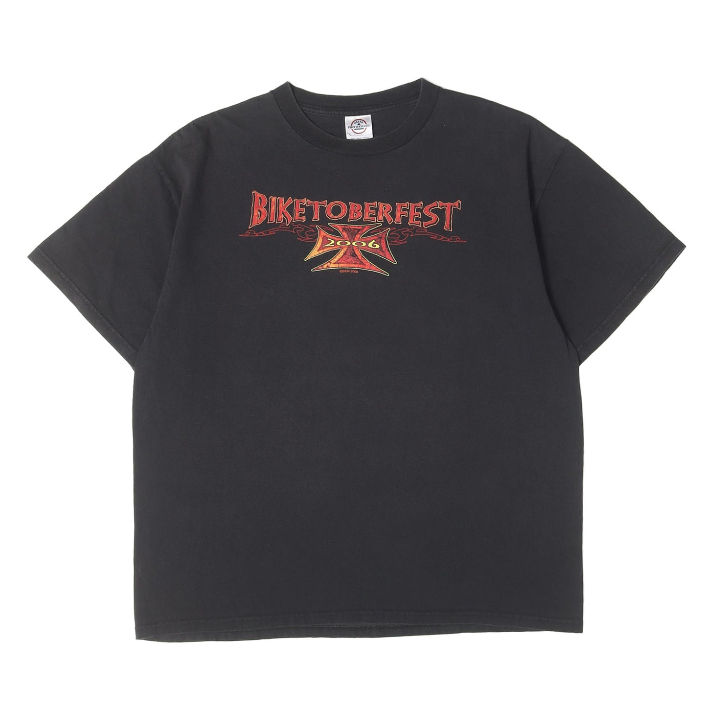 00s BIKETOBERFEST 2006 アイアンクロス ワイルドピッグ クルーネック Tシャツ / エルサルバドル製 DELTA
