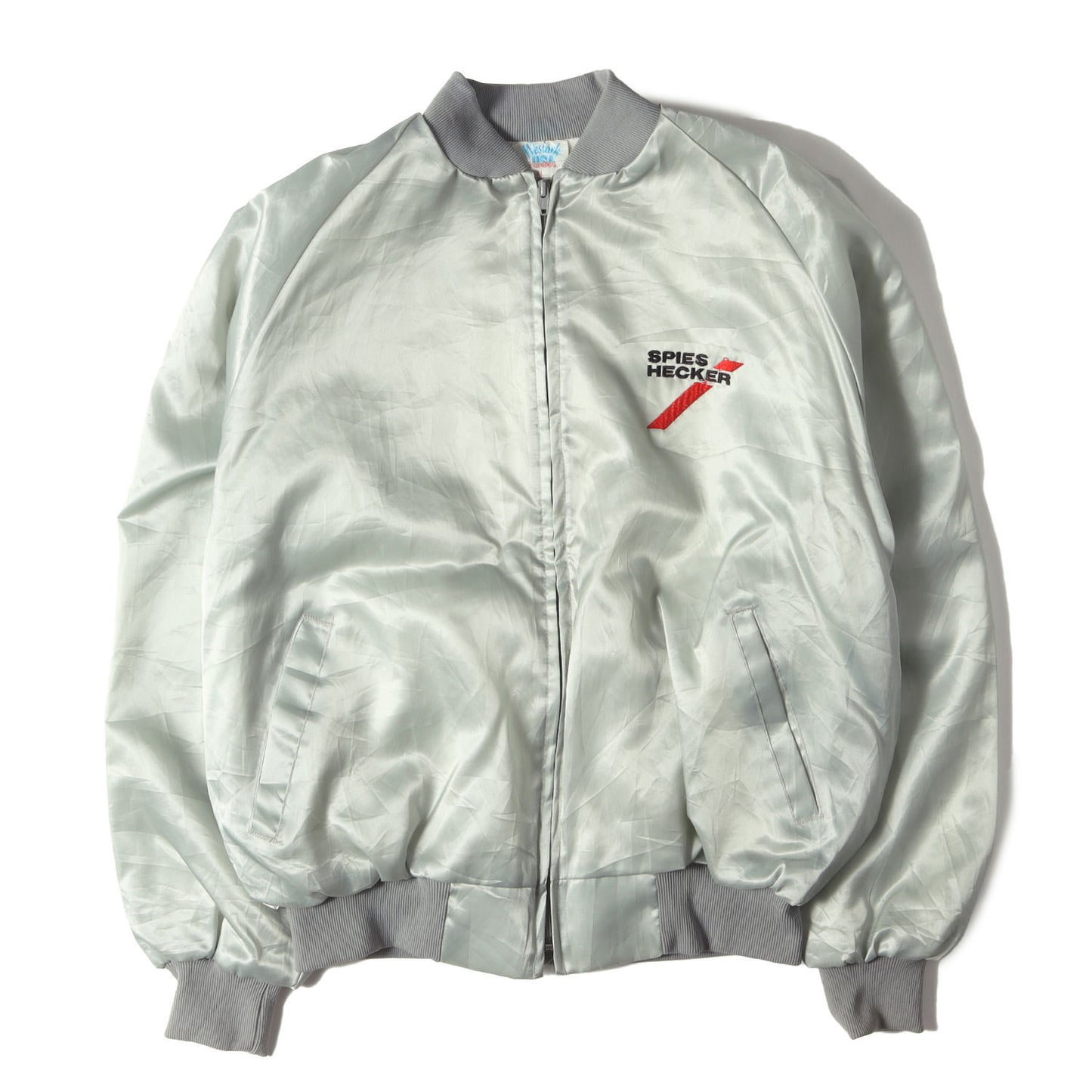 90s 企業ロゴ刺繍 サテン ナイロンサテン スタジャン / USA製 WESTARK