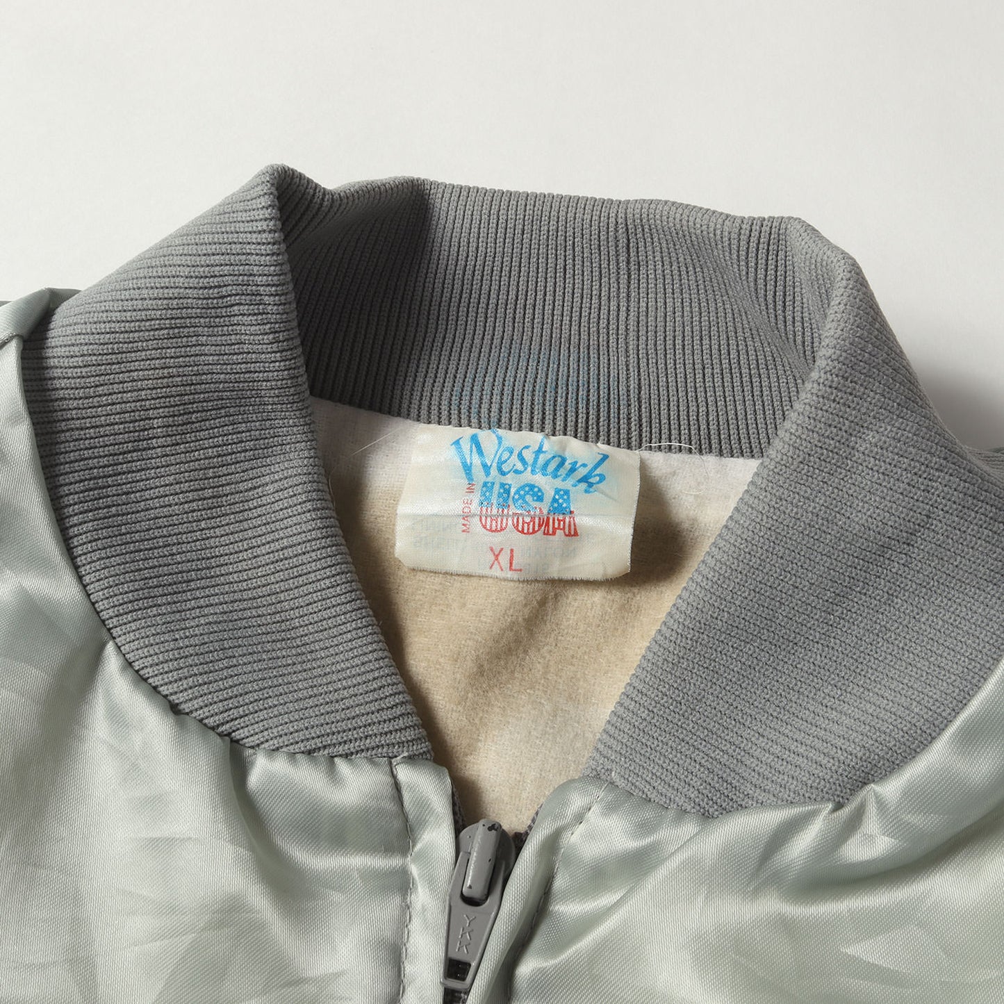 90s 企業ロゴ刺繍 サテン ナイロンサテン スタジャン / USA製 WESTARK