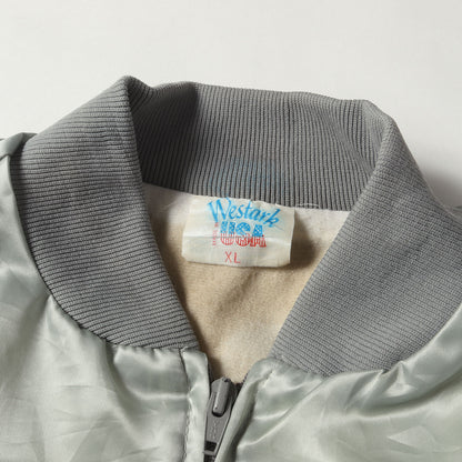 90s 企業ロゴ刺繍 サテン ナイロンサテン スタジャン / USA製 WESTARK