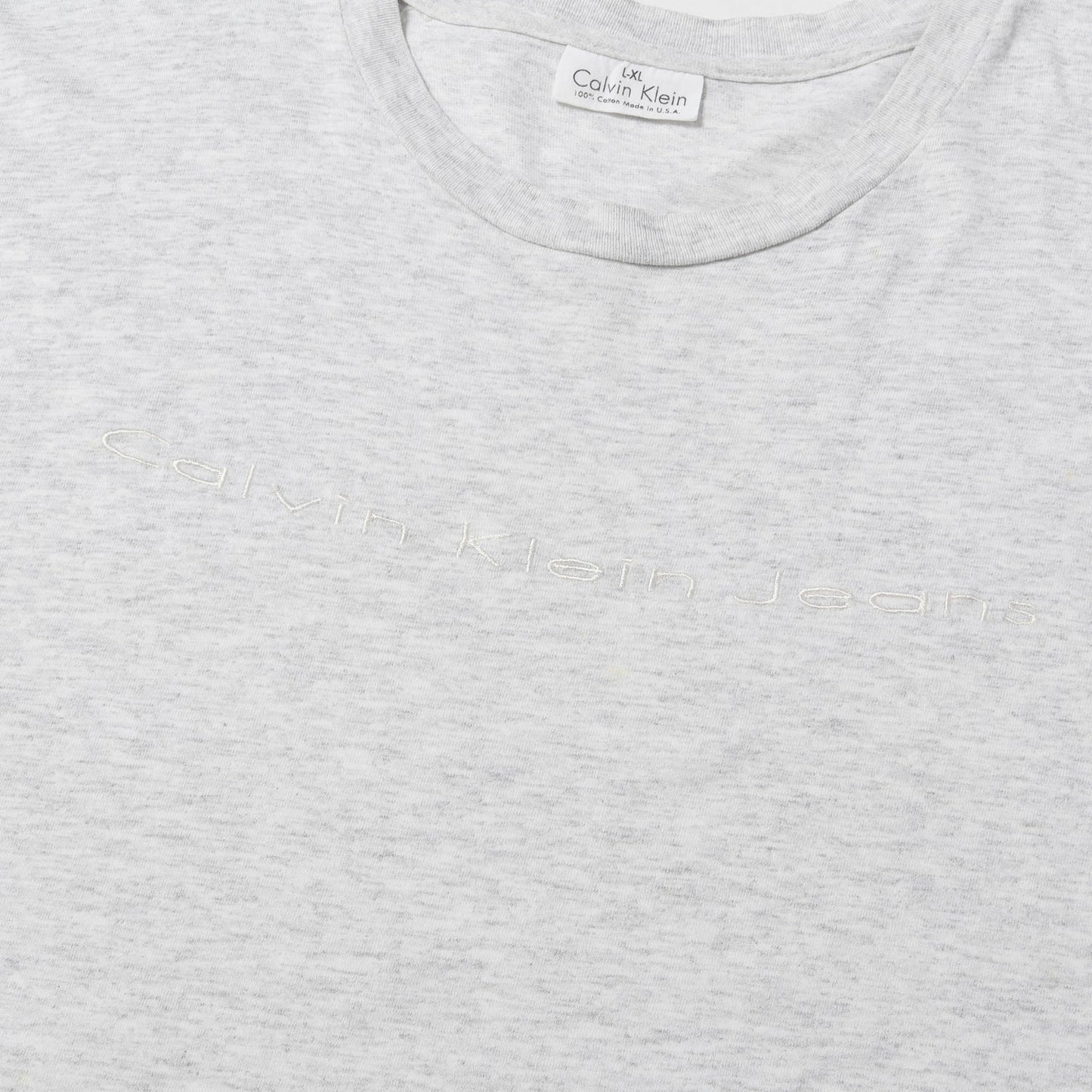 90s Calvin Klein Jeans ロゴ刺繍 クルーネック Tシャツ USA製