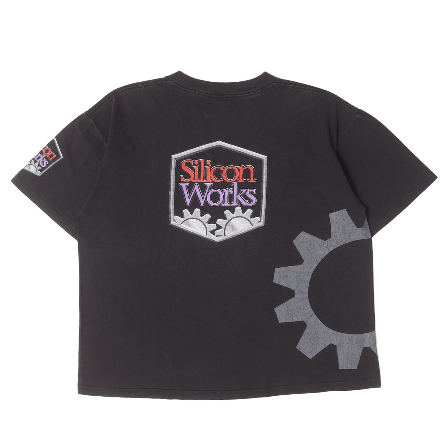 90s シリコンワークス ロゴマーク クルーネック Tシャツ / メキシコ製 ONEITA