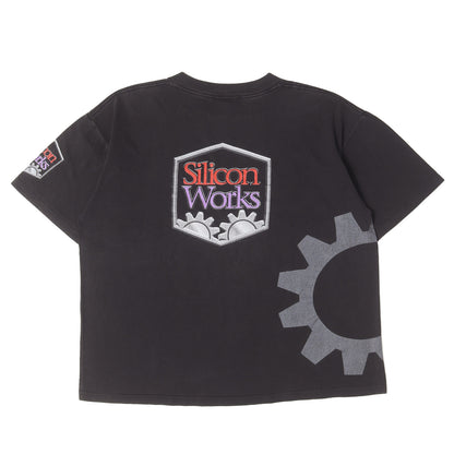 90s シリコンワークス ロゴマーク クルーネック Tシャツ / メキシコ製 ONEITA