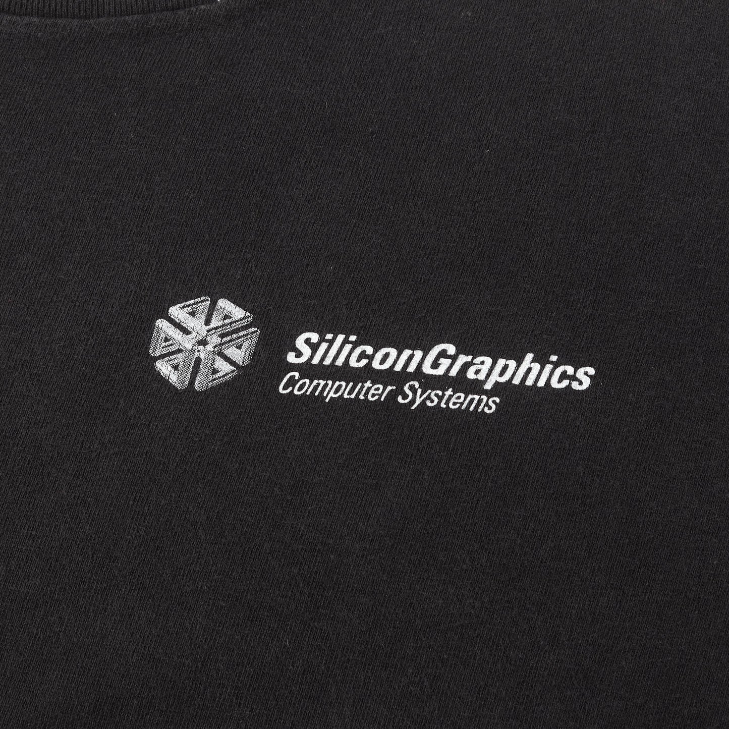 90s シリコンワークス ロゴマーク クルーネック Tシャツ / メキシコ製 ONEITA