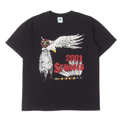 00s STURGIS 2001 イーグル 両面プリント クルーネック Tシャツ / メキシコ製 champ