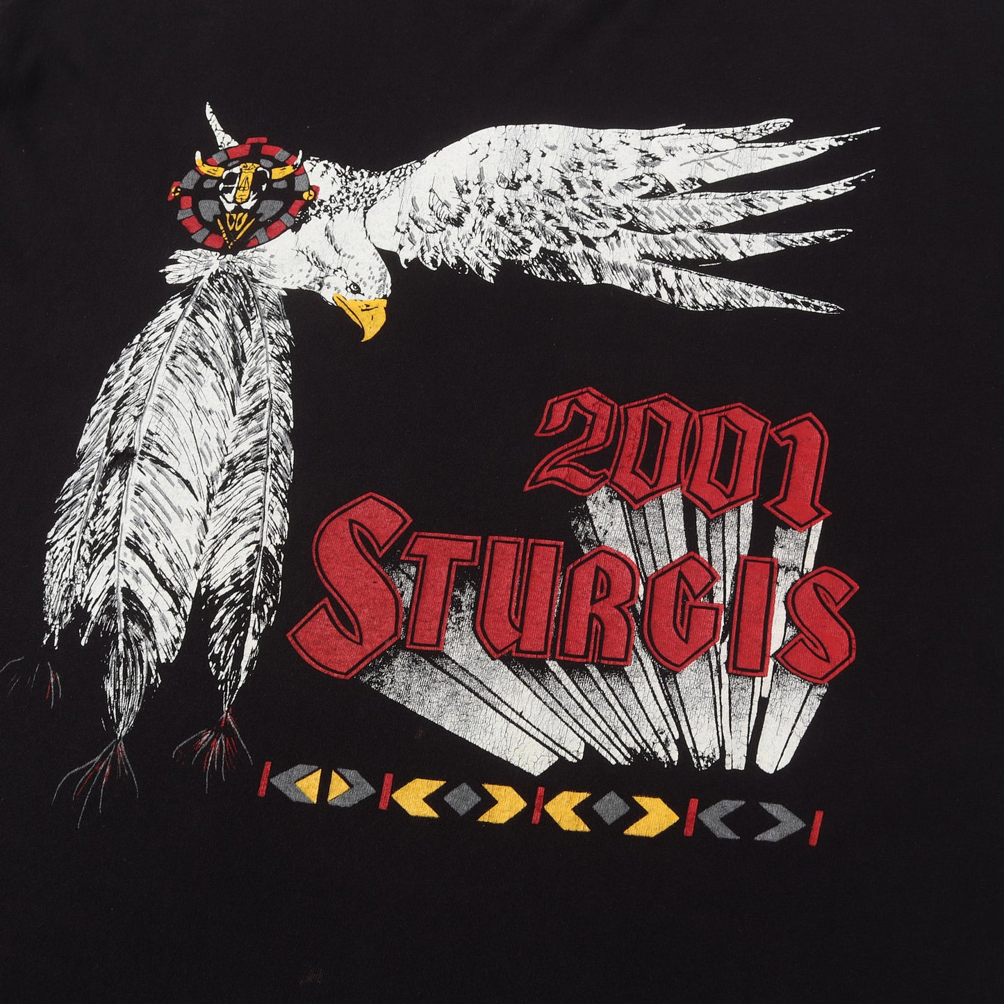 00s STURGIS 2001 イーグル 両面プリント クルーネック Tシャツ / メキシコ製 champ