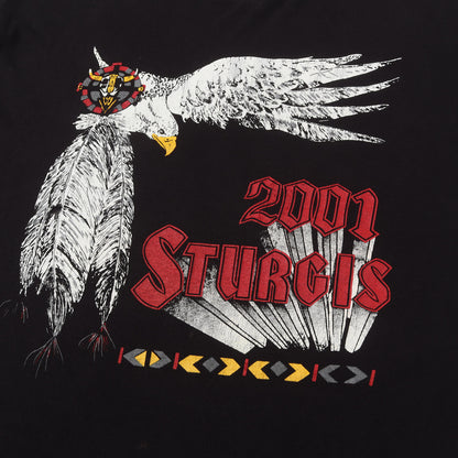 00s STURGIS 2001 イーグル 両面プリント クルーネック Tシャツ / メキシコ製 champ