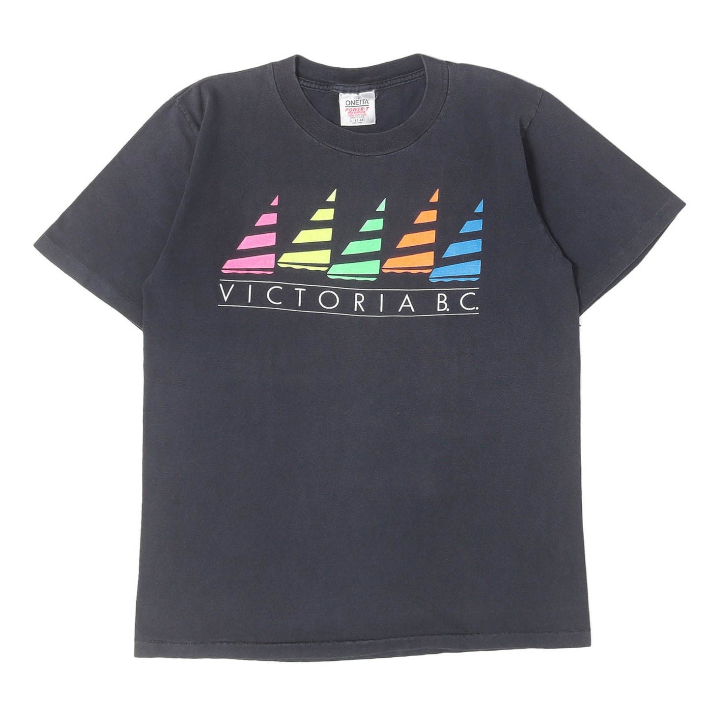 90s セール ネオングラフィックプリント クルーネック Tシャツ / USA製 ONEITA