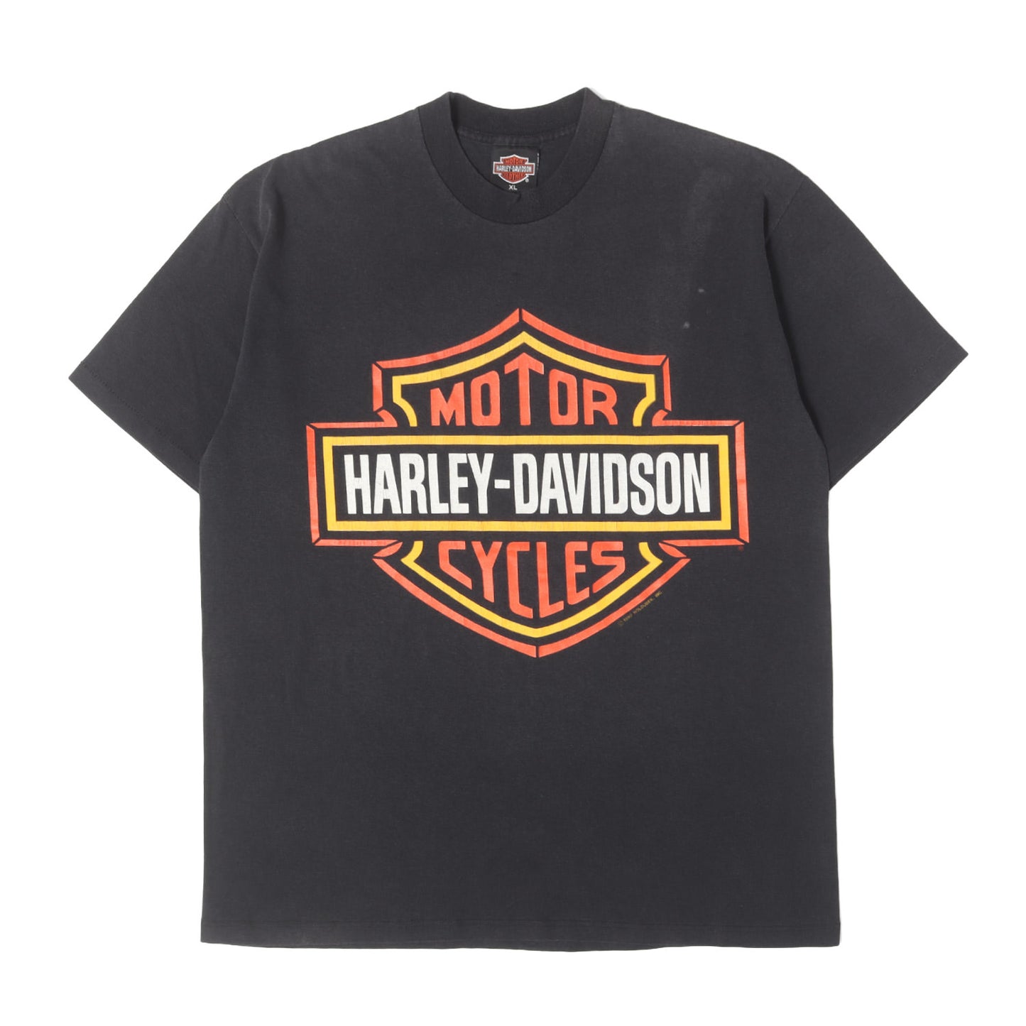 [希少モデル] 90s ビッグ シールド エンブレム クルーネック Tシャツ USA製